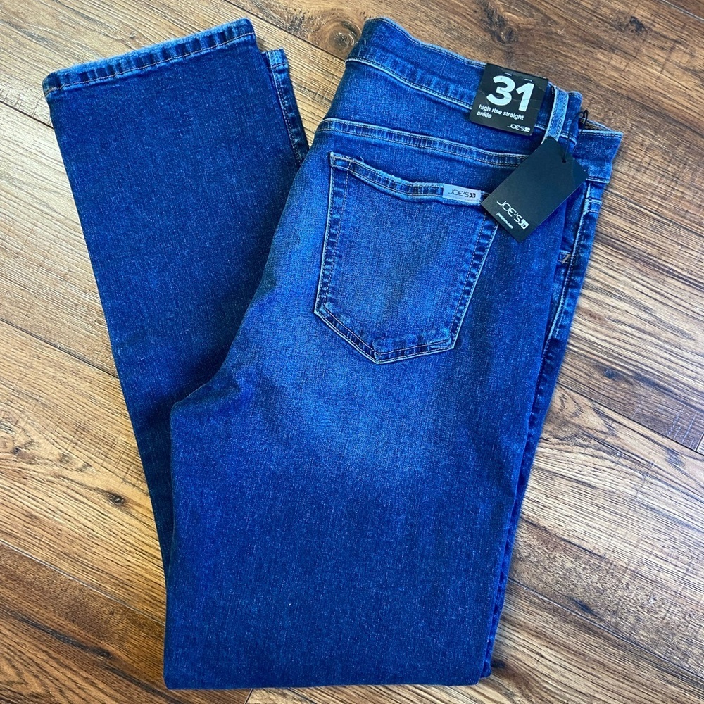 NWT Joe's Jeans High Rise Straight Ankle Denim Jeans  Medium Wash Size 31 Women
